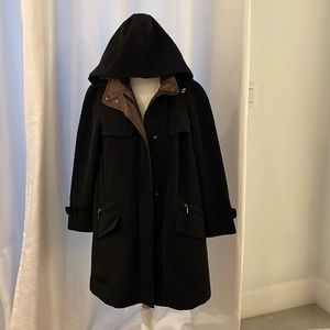 Rain shell with Removable lining and removable hood